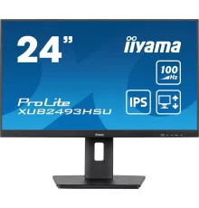 Монитор Iiyama 23.8" ProLite XUB2493HSU-B7 черный IPS LED 1ms 16:9 HDMI M/M матовая HAS Piv 1300:1 300cd 178гр/178гр 1920x1080 100Hz DP FHD USB 4.6кг