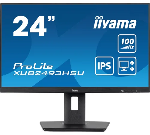 Монитор Iiyama 23.8" ProLite XUB2493HSU-B7 черный IPS LED 1ms 16:9 HDMI M/M матовая HAS Piv 1300:1 300cd 178гр/178гр 1920x1080 100Hz DP FHD USB 4.6кг