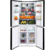 Холодильник Nordfrost RFQ 450 NFGB 3-хкамерн. черный глянц. инвертер