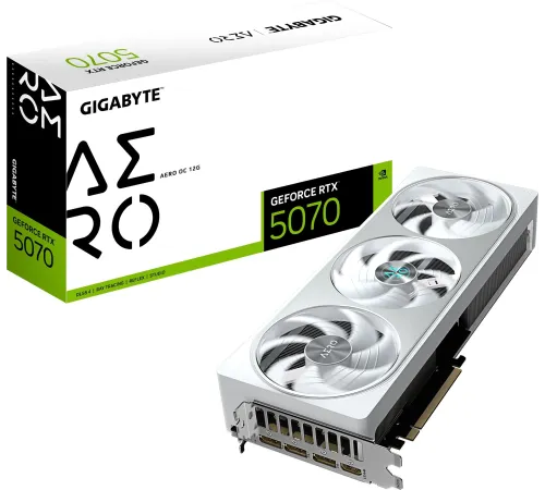 Видеокарта Gigabyte PCI-E GV-N5070AERO OC-12GD 1.0 NVIDIA GeForce RTX 5070 12Gb 192bit GDDR7 2805/28000 HDMIx1 DPx3 HDCP Ret