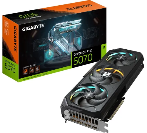 Видеокарта Gigabyte PCI-E GV-N5070GAMING OC-12GD 1.0 NVIDIA GeForce RTX 5070 12Gb 192bit GDDR7 2805/28000 HDMIx1 DPx3 HDCP Ret