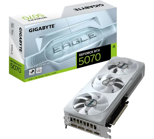 Видеокарта Gigabyte PCI-E GV-N5070EAGLEOC ICE-12GD 1.0 NVIDIA GeForce RTX 5070 12Gb 192bit GDDR7 2805/28000 HDMIx1 DPx3 HDCP Ret