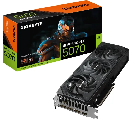 Видеокарта Gigabyte PCI-E GV-N5070WF3OC-12GD 1.0 NVIDIA GeForce RTX 5070 12Gb 192bit GDDR7 2805/28000 HDMIx1 DPx3 HDCP Ret