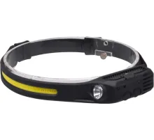 Фонарь налобный Gauss GFL411 черный 7Вт лам.:светодиод. встроенный аккумулятор (GF411)