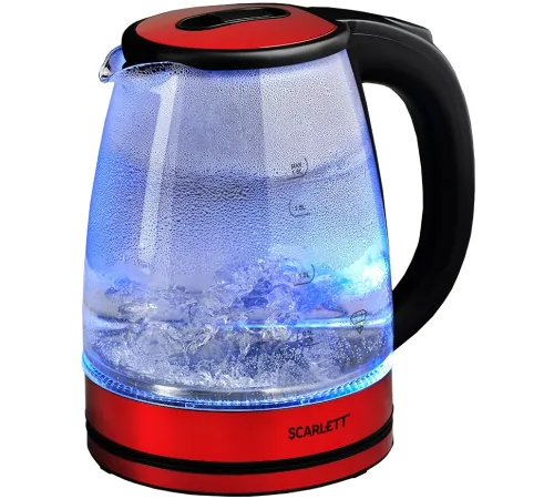 Чайник электрический Scarlett SC-EK27G65 красный/черный, 1800 Вт, 1.8 л Чайник электрический Scarlett SC-EK27G65 красный/черный, 1800 Вт, 1.8 л