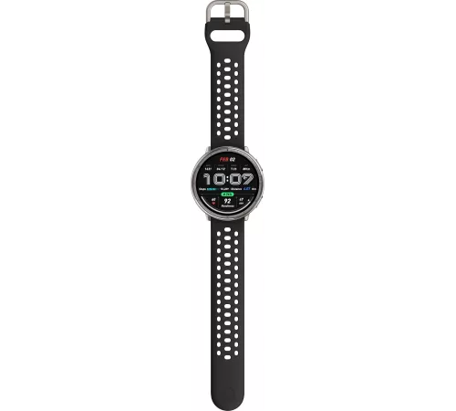 Смарт-часы Amazfit Active 2R A2437 43.9мм 1.32" AMOLED корп.серебристый рем.черный разм.брасл.:135-195мм (6970100377712)