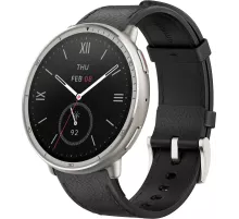 Смарт-часы Amazfit Active 2R A2437 Premium 43.9мм 1.32" AMOLED корп.серебристый рем.черный разм.брасл.:150-210мм (1746931)