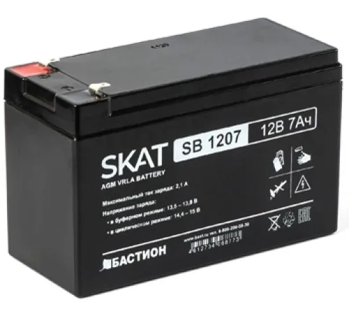 Батарея для ИБП Бастион SKAT SB 1207 12В 7Ач Батарея для ИБП Бастион SKAT SB 1207 12В 7Ач