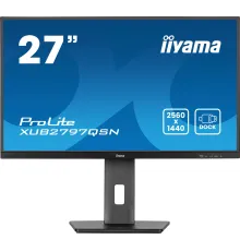 Монитор Iiyama 27" ProLite XUB2797QSN-B2 черный IPS LED 16:9 HDMI M/M матовая HAS Piv 1300:1 300cd 178гр/178гр 2560x1440 100Hz DP Quad HD 2K (1440p) USB 6.1кг
