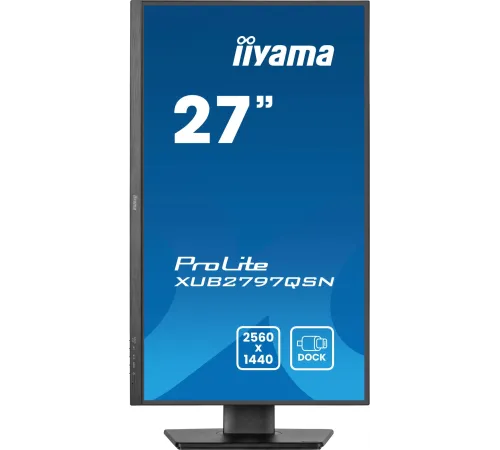 Монитор Iiyama 27" ProLite XUB2797QSN-B2 черный IPS LED 16:9 HDMI M/M матовая HAS Piv 1300:1 300cd 178гр/178гр 2560x1440 100Hz DP Quad HD 2K (1440p) USB 6.1кг