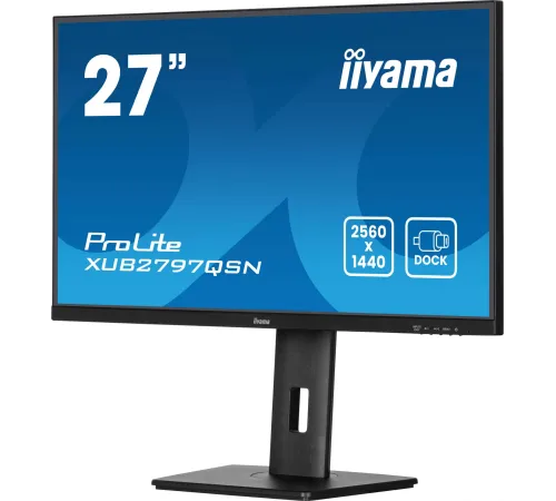 Монитор Iiyama 27" ProLite XUB2797QSN-B2 черный IPS LED 16:9 HDMI M/M матовая HAS Piv 1300:1 300cd 178гр/178гр 2560x1440 100Hz DP Quad HD 2K (1440p) USB 6.1кг