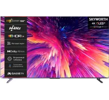 Телевизор QLED Skyworth 100" 100Q79G Google TV Frameless фиолетовый 4K Ultra HD 120Hz DVB-T DVB-T2 DVB-C DVB-S DVB-S2 USB WiFi Smart TV