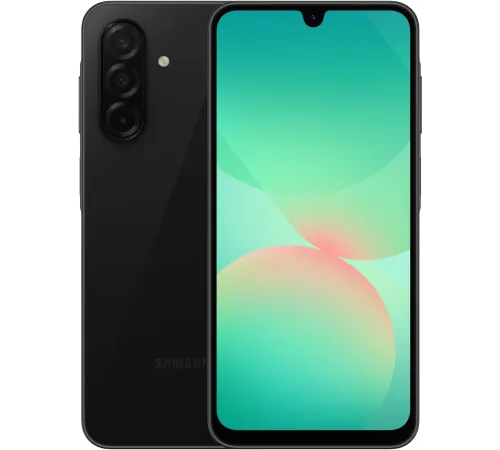 Смартфон Samsung SM-A266B Galaxy A26 5G 128Gb 6Gb черный моноблок 3G 4G 2Sim 6.7" 1080x2340 Android 15 50Mpix 802.11 a/b/g/n/ac NFC GPS GSM900/1800 GSM1900 TouchSc Protect microSD max2048Gb
