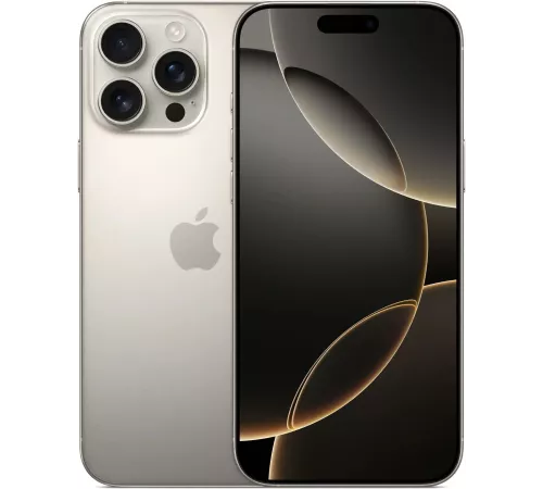 Смартфон Apple A3296 iPhone 16 Pro Max 256Gb титан моноблок 3G 4G 2Sim 6.9" 1320x2868 iOS 18 48Mpix 802.11 a/b/g/n/ac/ax/be NFC GPS Protect