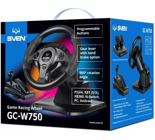 Руль Sven GC-W750 16кноп. (с педалями) черный