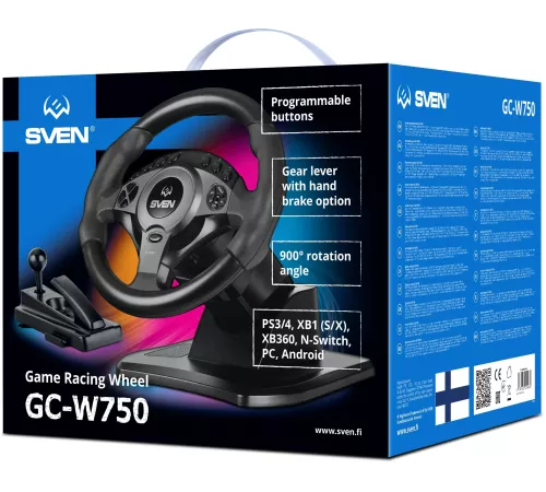 Руль Sven GC-W750 16кноп. (с педалями) черный