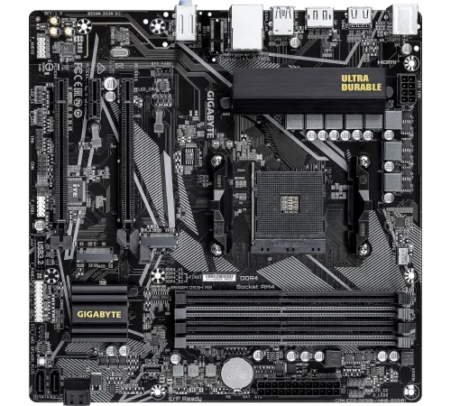 Материнская плата Gigabyte B550M DS3H R2 Soc-AM4 AMD B550 4xDDR4 mATX AC`97 8ch(7.1) GbLAN RAID+HDMI+DP