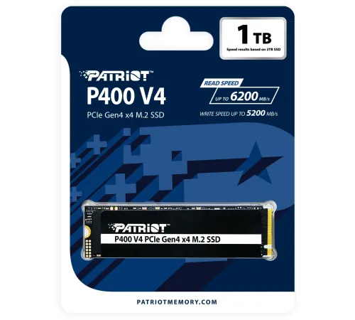 Накопитель SSD Patriot PCIe 4.0 x4 1000GB P400VP1TBM28H P400 V4 M.2 2280