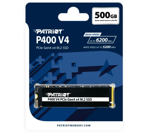 Накопитель SSD Patriot PCIe 4.0 x4 500GB P400VP500GM28H P400 V4 M.2 2280