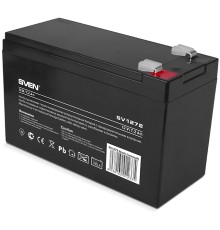 Батарея SVEN SV 1272 (12V 7.2Ah), напряжение 12В, емкость 7.2А*ч, макс. ток разряда 105А, макс. ток заряда 2.1А, свинцово-кислотная типа AGM, тип клемм F2, Sven SV1272 (SV-012335)