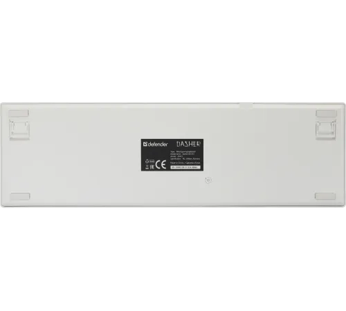 Клавиатура механическая DEFENDER (45472) Dasher GK-472 RU,белый/серебро Клавиатура механическая DEFENDER (45472) Dasher GK-472 RU,белый/серебро