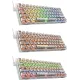 Игровая клавиатура Redragon Fizz прозрачно-белая 71736 (USB,+ICE, 61 кл., RGB подсветка)