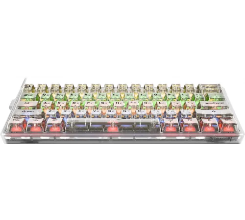 Игровая клавиатура Redragon Fizz прозрачно-белая 71736 (USB,+ICE, 61 кл., RGB подсветка)