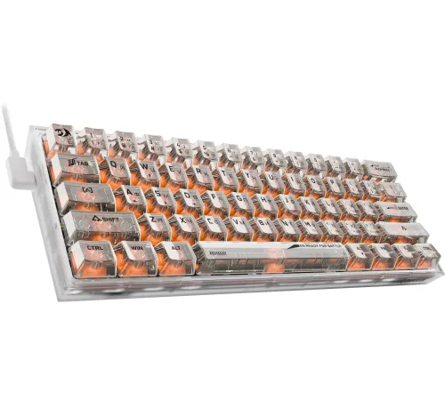 Игровая клавиатура Redragon Fizz прозрачно-белая 71736 (USB,+ICE, 61 кл., RGB подсветка)
