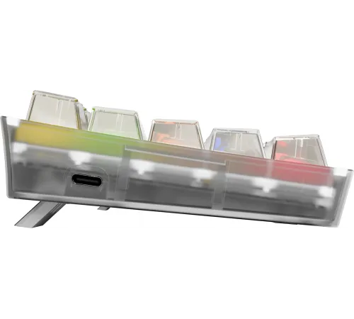 Игровая клавиатура Redragon Fizz прозрачно-белая 71736 (USB,+ICE, 61 кл., RGB подсветка)
