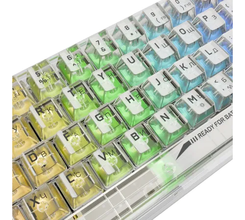 Игровая клавиатура Redragon Fizz прозрачно-белая 71736 (USB,+ICE, 61 кл., RGB подсветка)