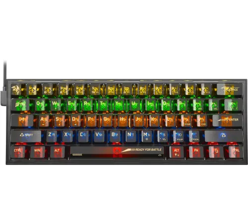 Игровая клавиатура Redragon Fizz прозрачно-чёрная 71737 (USB, +ICE, 61 кл., RGB подсветка)