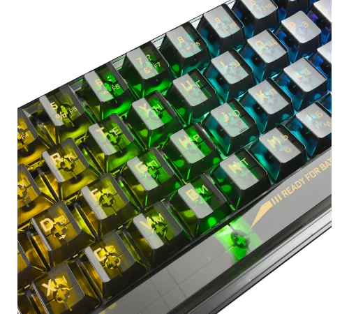 Игровая клавиатура Redragon Fizz прозрачно-чёрная 71737 (USB, +ICE, 61 кл., RGB подсветка)