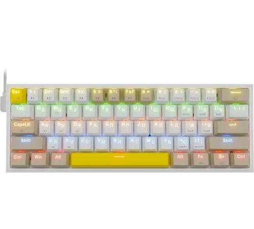 Клавиатура REDRAGON (72597) Fizz RU,Rainbow,melt-gold свитчи Клавиатура REDRAGON (72597) Fizz RU,Rainbow,melt-gold свитчи