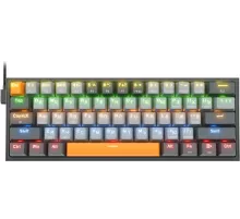 Клавиатура REDRAGON (72599) Fizz RU,Rainbow,красные свитчи, механическая