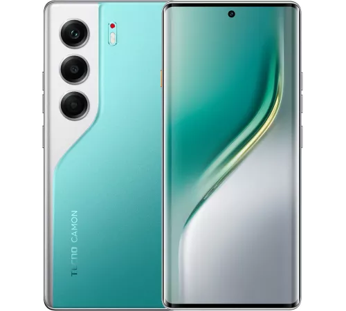 Смартфон Tecno Camon 40 Pro 256Gb 8Gb зеленый моноблок 3G 4G 6.78" Android 14 50Mpix 802.11 a/b/g/n/ac NFC GPS GSM900/1800 GSM1900 Protect