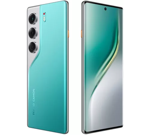 Смартфон Tecno Camon 40 Pro 256Gb 8Gb зеленый моноблок 3G 4G 6.78" Android 14 50Mpix 802.11 a/b/g/n/ac NFC GPS GSM900/1800 GSM1900 Protect