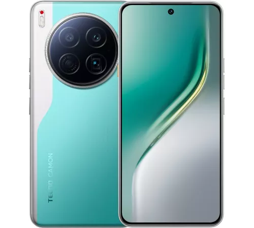 Смартфон Tecno Camon 40 Premier 5G 256Gb 12Gb зеленый моноблок 3G 4G 6.67" Android 14 50Mpix 802.11 a/b/g/n/ac NFC GPS GSM900/1800 GSM1900 Protect