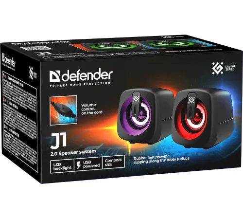 Компьютерная акустика DEFENDER (65961) J1 6Вт, подсветка, питание от USB Компьютерная акустика DEFENDER (65961) J1 6Вт, подсветка, питание от USB