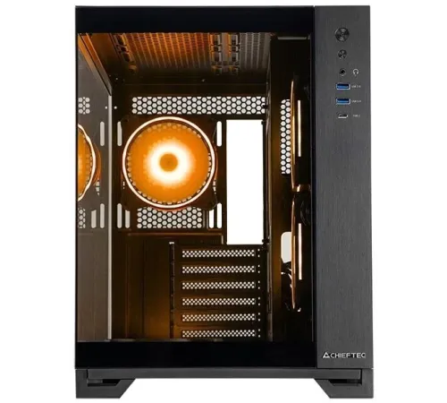 Корпус Chieftec Visio черный без БП ATX 2x80mm 4x120mm 2x140mm 1xUSB2.0 2xUSB3.0 audio bott PSU