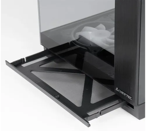 Корпус Chieftec Visio черный без БП ATX 2x80mm 4x120mm 2x140mm 1xUSB2.0 2xUSB3.0 audio bott PSU