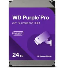 Жесткий диск WD SATA-III 24TB WD240PURP Surveillance Purple Pro (7200rpm) 512Mb 3.5"