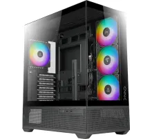 Корпус Azza TIARA черный без БП ATX 4x120mm 2xUSB3.0 1xUSB3.1 audio bott PSU