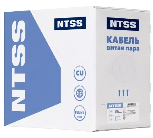 Кабель информационный NTSS NTSS-IN-UUTP4-5E-LSZH-GY кат.5E U/UTP 4 пары 24AWG LSZH внутренний 305м серый