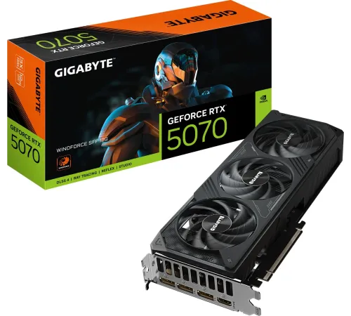 Видеокарта Gigabyte PCI-E GV-N5070WF3-12GD 1.0 NVIDIA GeForce RTX 5070 12Gb 192bit GDDR7 2542/28000 HDMIx1 DPx3 HDCP Ret