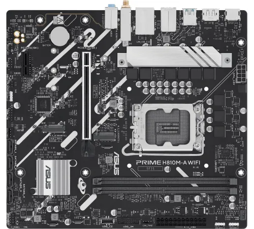 Материнская плана ASUS PRIME H810M-A WIFI, LGA1700, B810, 2*DDR5, 4*SATA, 2*M.2, 2*USB 3.2, 4*USB 2.0, 1*PCIx16, 1*PCIx1, HDMI+DP, mATX; 90MB1KJ0-M0EAY0