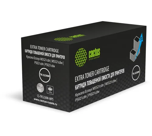 Картридж лазерный Cactus CS-TK5230M-MPS пурпурный (4400стр.) для Kyocera Ecosys M5521cdn/M5521cdw/P5021cdn/P5021cdw