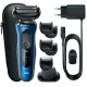 Бритва сетчатая Braun Series 6 61-B1500s реж.эл.:3 питан.:аккум. синий/черный