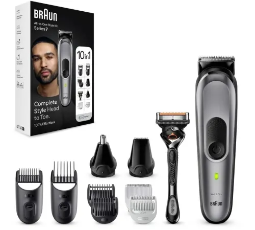 Триммер Braun Series 7 MGK7420 серый (насадок в компл:9шт) Триммер Braun Series 7 MGK7420 серый (насадок в компл:9шт)