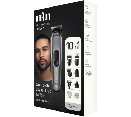 Триммер Braun Series 7 MGK7420 серый (насадок в компл:9шт) Триммер Braun Series 7 MGK7420 серый (насадок в компл:9шт)