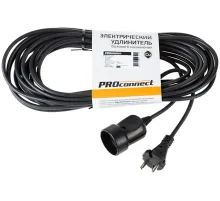 Удлинитель силовой PROconnect PROc-Uc (11-7114) 2x0.75кв.мм 1розет. 10м ПВС 6A без катушки черный